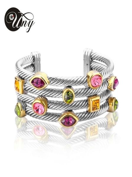 

uny bracelet multi twisted cable bangle vintage fashion bangles unique designer brand christmas cuff bracelets 2103307776532, Golden;silver