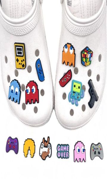 

dhl fast air wholesale easter day cute pvc cartoon charms shoe flower decoration buckle accessories pins charm buttons in stock 0888421838, White;pink
