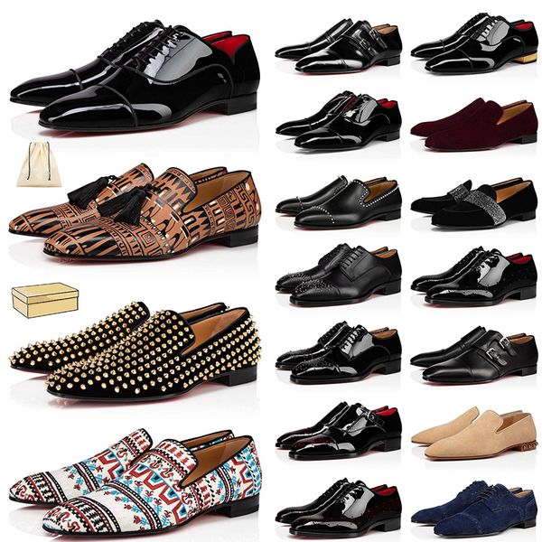 

classics new mens red bottoms casual designer shoes loafers party dress wedding sneakers black suede leather rivets glitter vintage bottoms