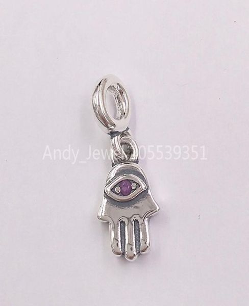 

andy jewel 925 sterling silver beads my hamsa hand dangle charm charms fits european style jewelry bracelets & necklace 798361nrp1036786, Black