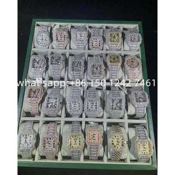 

998d pgnn luxury watch mens watch digner watch movement watch men moissanite watch iced out watch diamond watch montre automatic mech, Slivery;brown