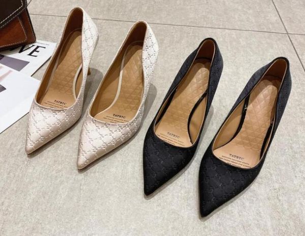 

women039s french fashion soft leather celebrity dress shoes high heels women black professional pointed work single shoe in 2029060405