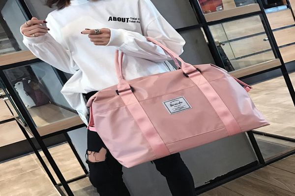 

oxford pink travel handbag carry on luggage shoulder bags men duffle bag women travel tote large weekend bag overnight bolsa 25369269