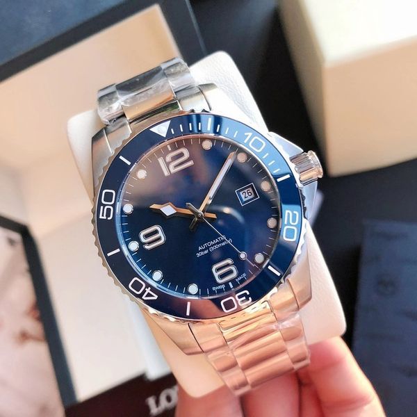 

Aaa 3a Quality 41mm Conquest L3.781.4.96.6 Mens Watches Automatic Mechanical Movement Stainless Steel Bracelet Concas Ceramic Bezel with Hydroconquest Glass