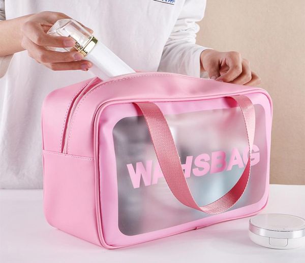 

pvc transparent makeup bag women wash bag travel organizer large capacity cosmetic storage bag hand clear bags neceser 20204877354