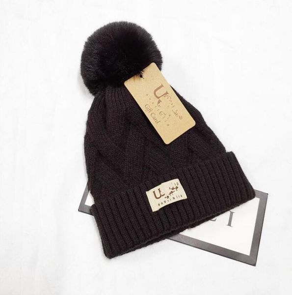 

mengjia new knitted hat knitted hat with ball and beanie autumn and winter warm fashion trend brand hat aa896, Blue;gray