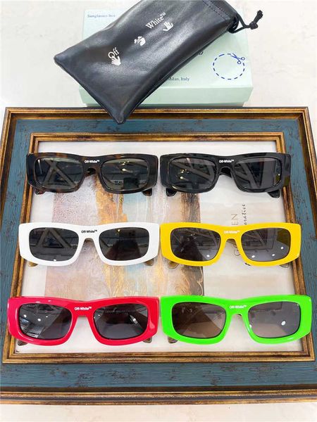 

2023 new off sunglasses style oeri039 square street p ins hip-hop network red same model, White;black