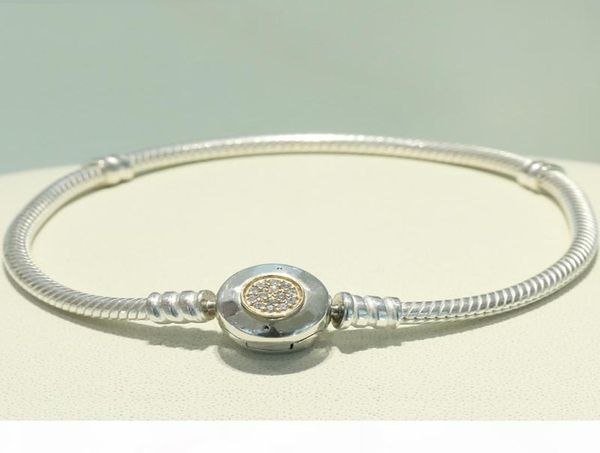 

classic design 925 sterling silver 3mm chain bracelet fit charm beads silver jewelry diy making for men and women9403697, Golden;silver
