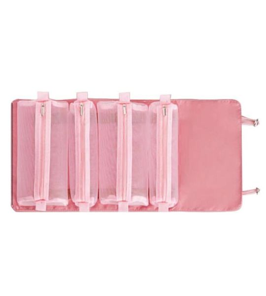 

cosmetic bags cases detachable design nylon roll up travel organizer mesh brush hanging makeup bag separable 4 in 1 storage pouc7640252