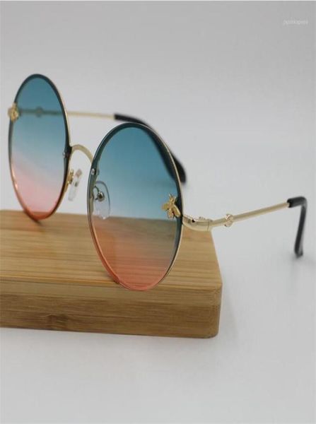

sunglasses bee women039s metal sun glasses rimless round male frame men women round19072792, White;black