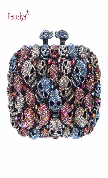

fawziya skull bag skull purses and handbags for women kisslock crystal evening clutch bags3458721