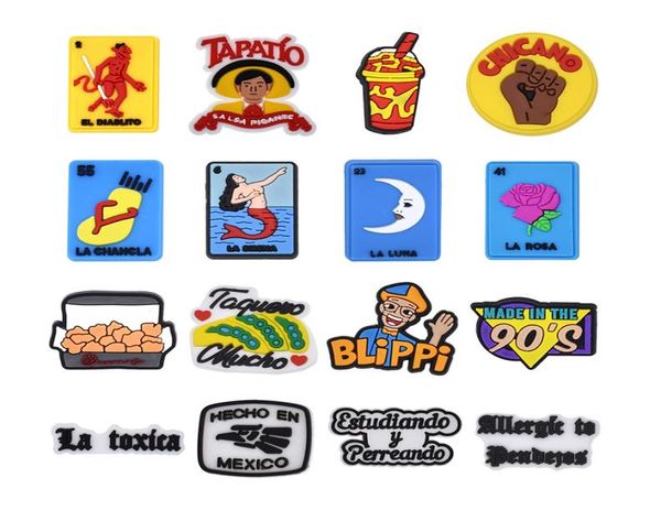 

wholesale mexican style soft rubber pvc shoe charms buckles jibz for xmas birthday gifts part favors2439745, White;pink