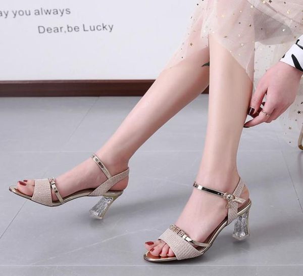 

sandals women rhinestone pointed high heels shoesk highheeled mules ladies stripper5292146, Black