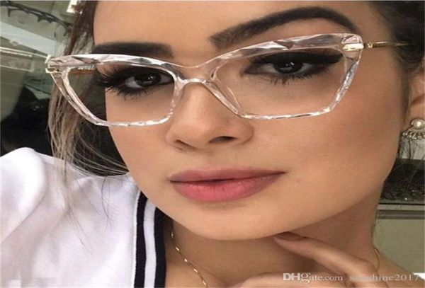 

2021 new cat eye transparent women039s glasses spectacles clear frame female eyeglass frame fashion myopia nerd glasses lens2672527, Silver