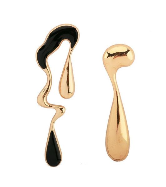 

dangle chandelier srcoi asymmetrical metal geometric enamel halloween earrings retro punk female irregular long gold color women2562162, Silver