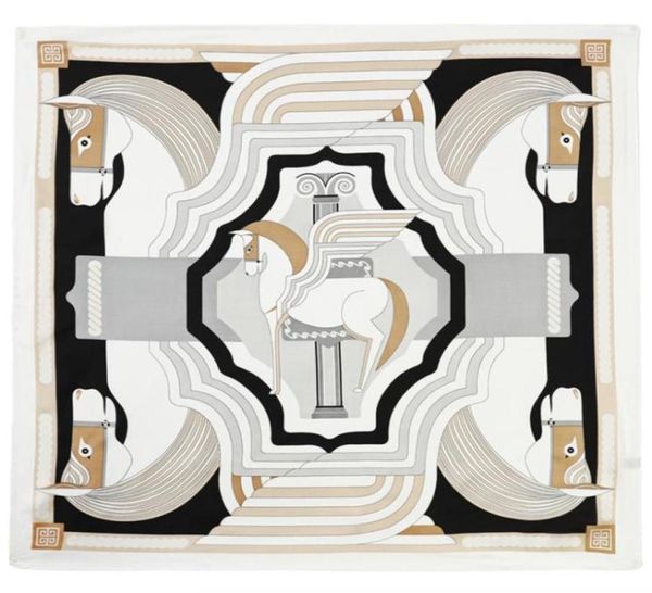 

small silk scarf women fashion lady headband small foulard bandana fly horse print square scarves spain hijab stain 70cm82695739106378, Blue;gray
