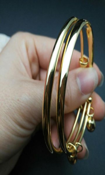 

classic baby bell bracelet bangles 24k yellow gold plated bracelet bangles for babies kids children driop 4049933, Black
