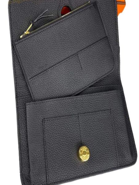 

dogon duo detachable wallet 533 gold and silver hardware togo cowhide folding horizontal handbag saddle buckle wallet classic desi8056499, Red;black