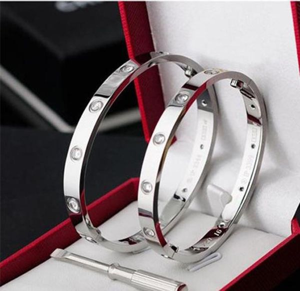 

rose gold 316l stainless steel screw bracelet fashion designer jewelry men and women bracelets diamond charm bracelet with screwdr3545302, Golden;silver