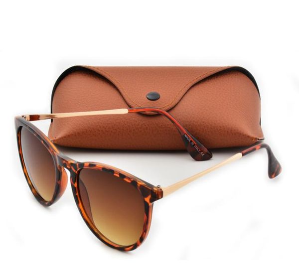 

new fashion sunglasses for man woman erika eyewear brand designer sun glasses matt leopard gradient uv400 lenses box a1340619, White;black