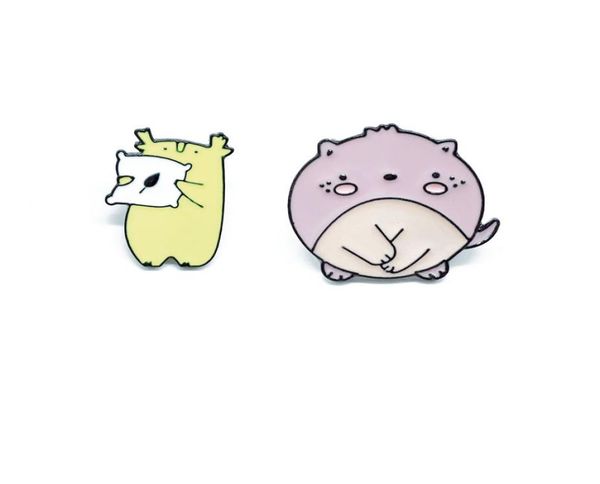 

metal enamel animal fashion brooch cute hippo badge brooches fashionable costume jewelry accessories gifts for children4955206, Gray