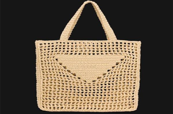 

designer women bags straw tote bag woven underarm bag hollow knit shoulder shopping bag handbags7272206