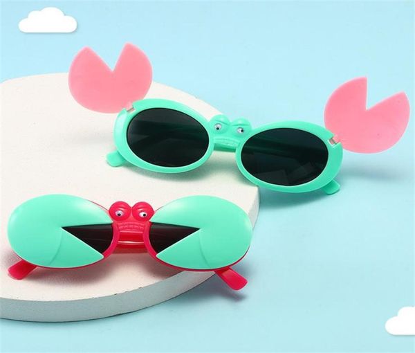 

fashion children cartoon sunglasses flip sun glasses cut crab eyewear antiuv spectacles baby multicolo frame eyeglasses a1219268, White;black