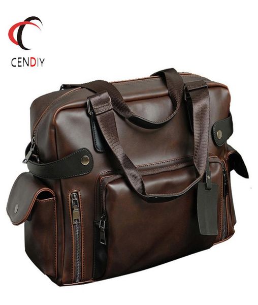 

fashion handbag crazy horse leather men briefcase brand luxury men messenger bag for men travel bag male business shoulder bags lj3771825