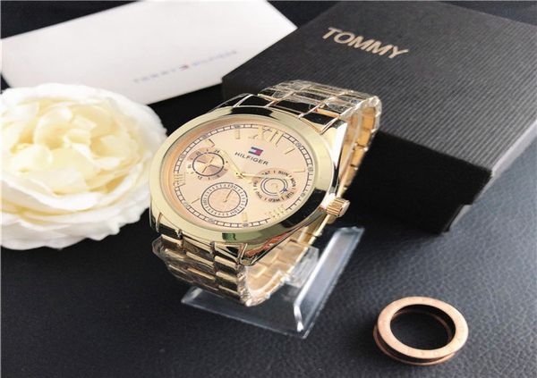 

watches led mens watch 38mm business stainless steel metal belt dial gold watch fashion womens highgrade quartz watches tom1222306, Slivery;black