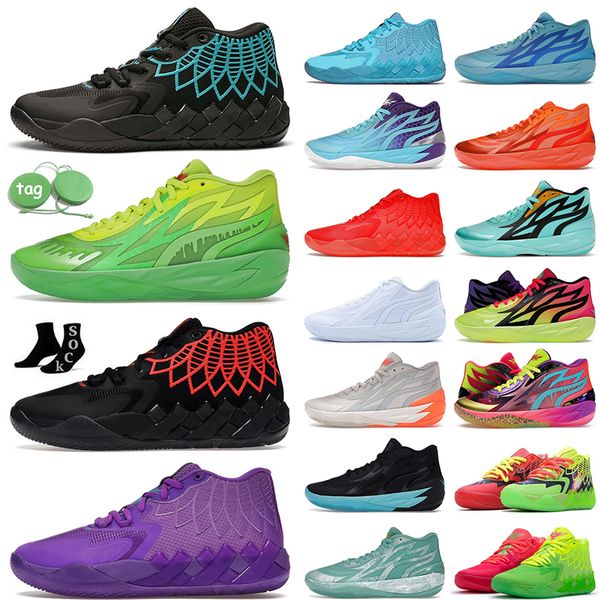 

2024 lamelo ball shoes mb 0.1 0.2 basketball shoe platform sneakers rick and morty queen city fade black red blast honeycomb classic mens sp