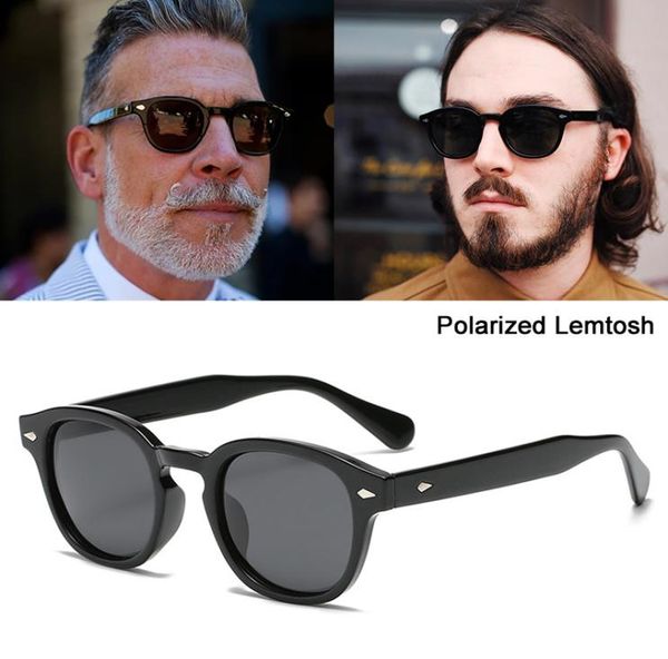 

jackjad fashion cool johnny depp lemtosh style polarized sunglasses vintage round anti blue eyewear brand design glasses frames8359569, White;black