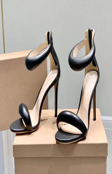 

gianvito rossi 105cm stiletto heels sandals dress shoes heel for women summer sandals black6727222, Black