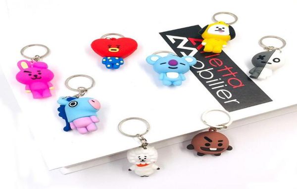 

animal dog bunny 3d anime bts kpop keychain silicone material whole promotion gift multi styles5723793, Silver