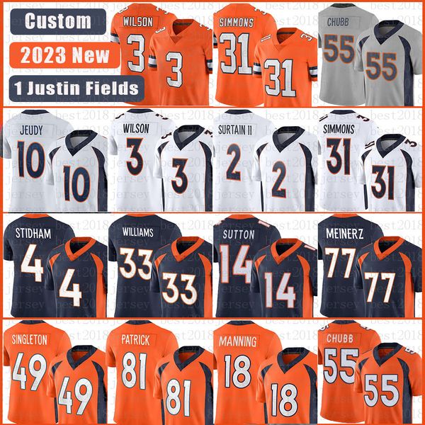 

jerry jeudy football jersey men russell wilson pat patrick surtain ii justin simmons javonte williams courtland sutton jarrett stidham quinn, Black;red