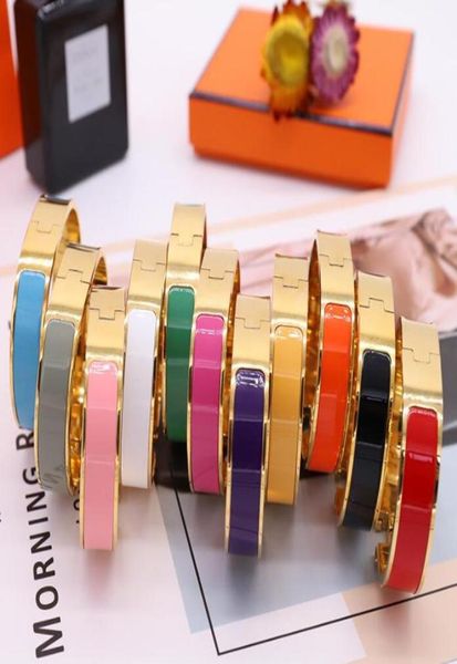 

enamel rainbow woman bracelet cuff fashion bracelets for man women jewelry 11 color optional with box3389829, White