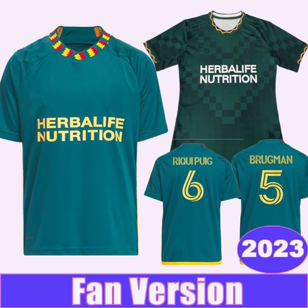 

2023 la galaxy chicharito mens soccer jerseys d.costa brugman alvarez boyd aguirre away 3rd football shirt short sleeve uniforms, Black;yellow