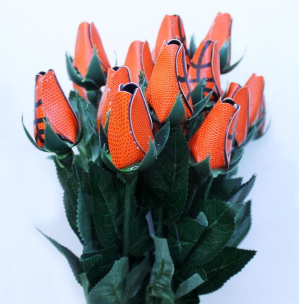 

2019 arts crafts long stalk simulation rose bouquet graduation senior softball baseball football basketball football leather col3641471, Silver