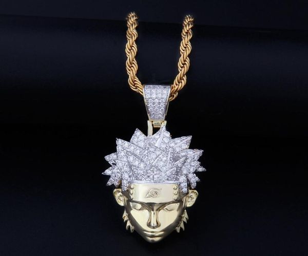 

character pendant necklace new mens hip hop anime pendant necklace fashion 14k gold chain necklace jewelry3471233, Silver