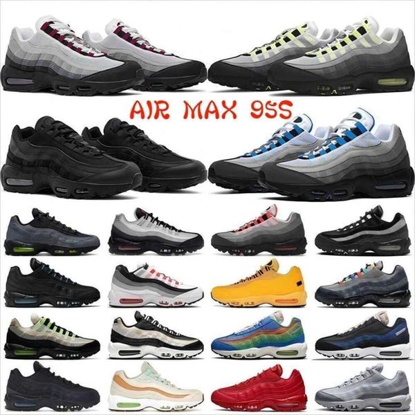 

95 running shoes men on women 95s triple black white og tn 90s neon dark crystal blue solar red smoke grey fish scales olive mens trainers o