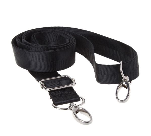 

1 pc adjustable nylon shoulder bag belt shopping handbag crossbody bag replacement lapmessenger camera strap1495175, Black