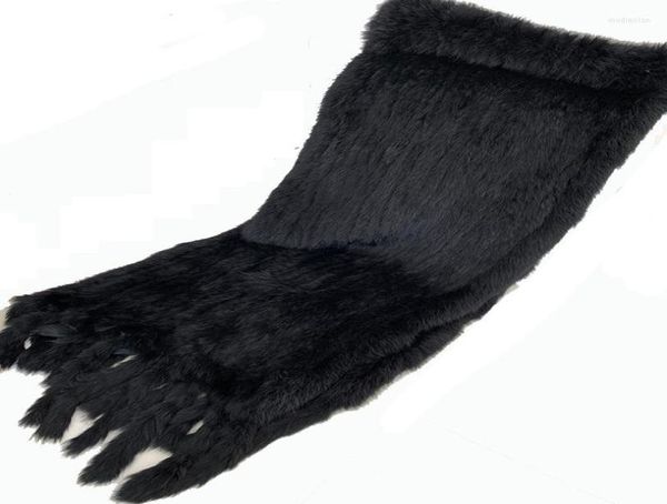 

scarves s poncho for women genuine real knitted fur with tassels lady pashmina wraps autumn winter shawls2122728, Blue;gray