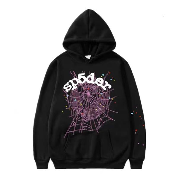 

mens hoodies spider hoodie designer sweatshirts sweatshirt couple sweater clothing fashion tracksuit spider web graphic s-xl, Black