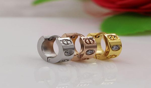 

2019 sell screw love earrings for women men couple jewelry titanium brand whole christmas earrings boutique8240788, Golden;silver