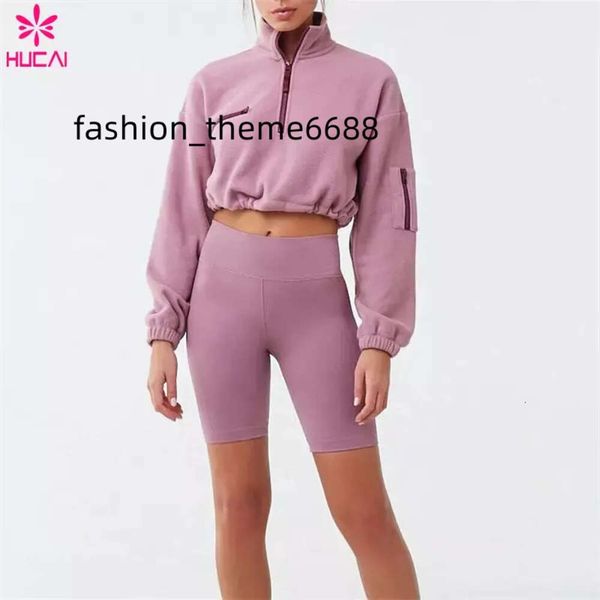 

custom women popular high neck casual long sleeve sportswear girl fashion zipper stand collar sweatshirt wholesale, Black