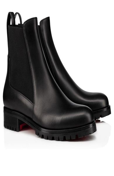 

luxury designs women ankle boots flat short boot lady rubber soles marchahe leather leopard print calf hair ankles booties low heels dress s, Black