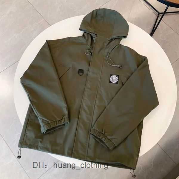 

stone jacket outerwear designer badges zipper shirt jacket autumn mens breathable high street clothing 4 i381 stones islandss, Black;brown