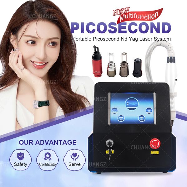 

2024 Latest Beauty Items 532nm 755nm 1064nm Q Switch ND Yag Picosecond Laser Tattoo Removal Equipment For Salon