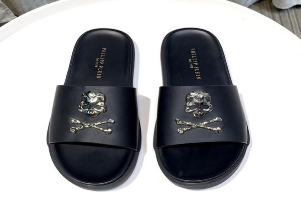 

new 2019 designer sandals mens 13 xiii slippers sandals summer flat thick luxury shoes women beachvltn slipper flip flofsdsfdsfd2696117, Black