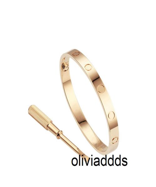 

love screw bracelet designer bracelets luxury jewelry women bangle classic 50 titanium steel alloy goldplated craft colors ta455058593, Golden;silver