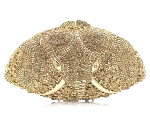 

elephant clutch purse crystal evening bag women party purse hollow out rhinestone wedding clutches crystal bag3747129